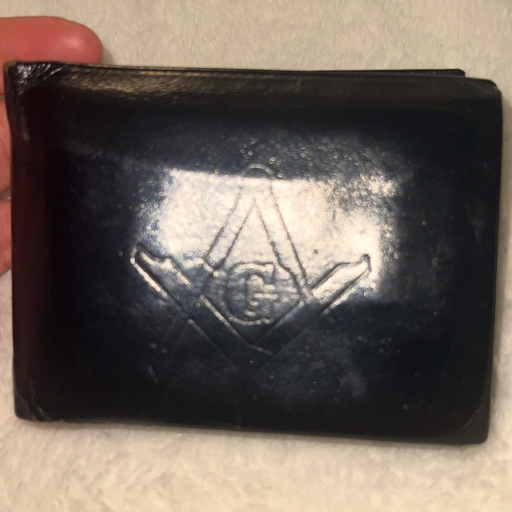 Vintage Rico Masonic leather wallet